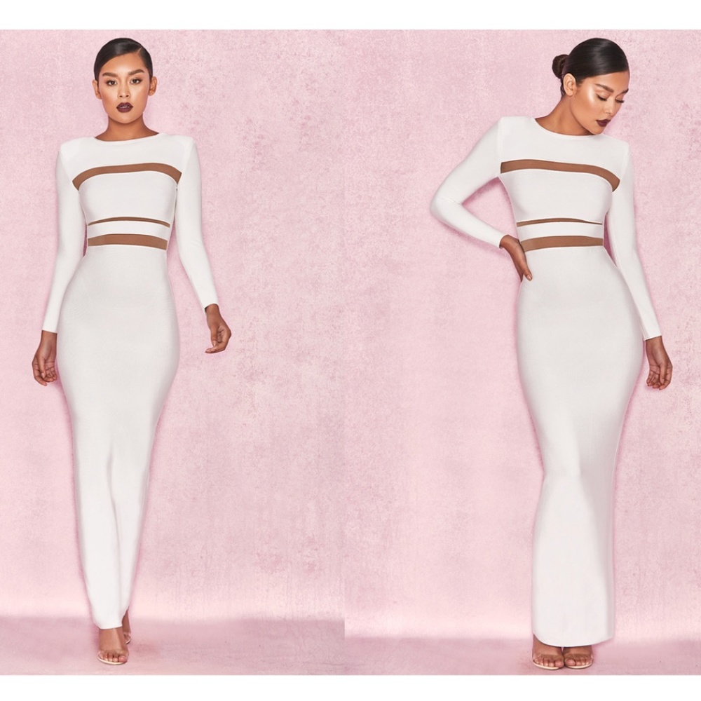 House Of CB, 'Conastanza' White  Bandage Maxi Dress, Size S **FIRM PRICE**